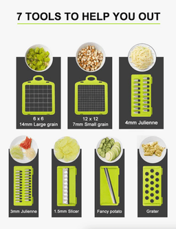 image-15-In-1 Vegetable Fruit Chopper Cutter Food Onion Veggie Dicer Slicer