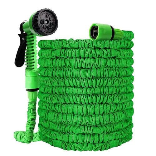image-Expanding Expandable Flexible Garden Water Hose w Spray Nozzle 25, 50,