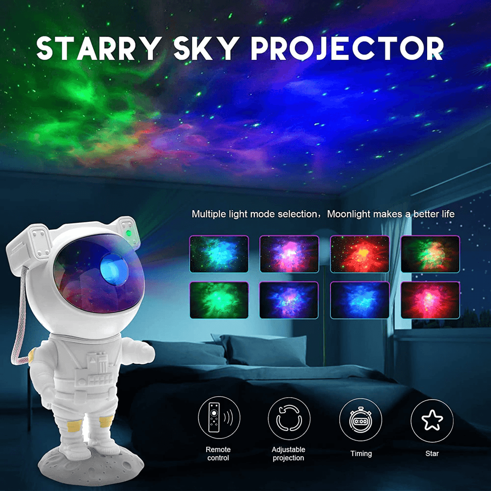 image-Astronaut Projector Galaxy Starry Sky Night Light Ocean Star LED Lamp