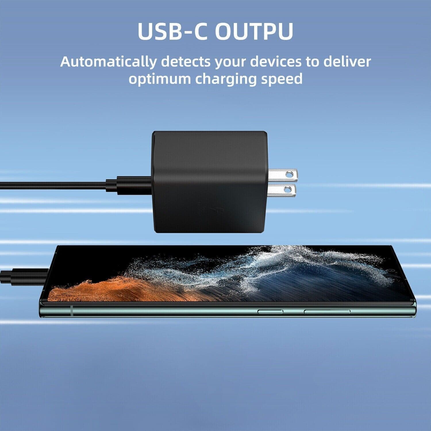 image-45W USB-C Super Fast Wall Charger 10FT Cable For Samsung Galaxy S20