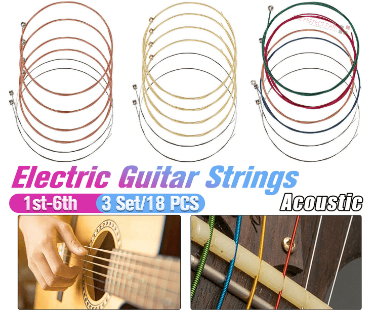 image-3 Sets of 6 Guitar Strings Replacement Steel String For Acoustic