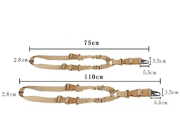 image-Heavy Duty Tactical Single Point Gun Rifle Sling Adjust & Quick Detach