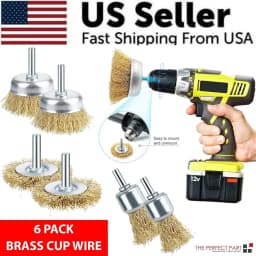 image-2-Pack 3 Pcs Wire Brush Wheel Set Cup Drill Bit Rust Paint Attachment