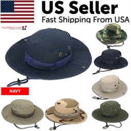 image-Boonie Bucket Hats Outdoor Fishing Hunting Wide Brim Mesh Camo Safari