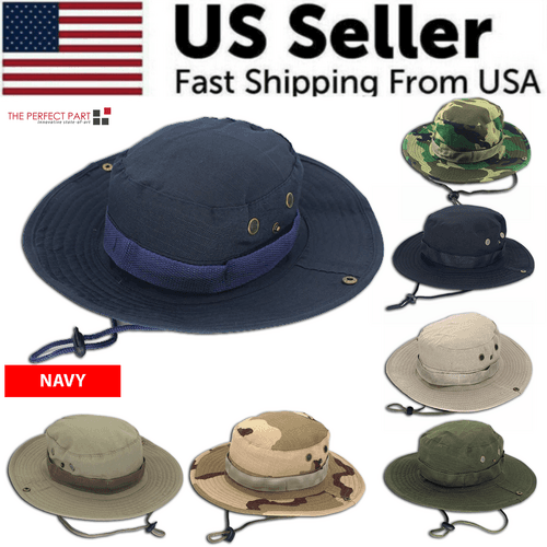 image-Boonie Bucket Hats Outdoor Fishing Hunting Wide Brim Mesh Camo Safari