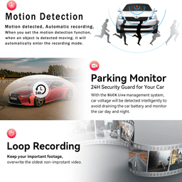 image-Car Dual Lens Dash Cam HD 1080P Front/Rear/Inside Video Recorder