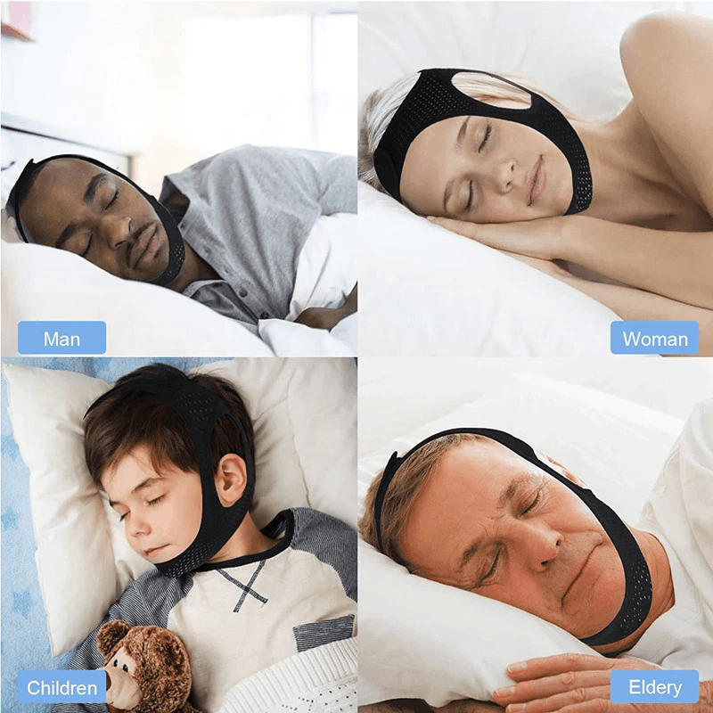 image-Anti Snoring Chin Strap Sleep Apnea Snore Stop Belt Snoreless Sleep