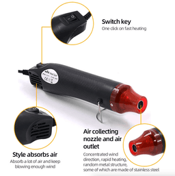 image-Mini Heat Gun DIY Electric Nozzles Tool Hot Air Gun Embossing Drying