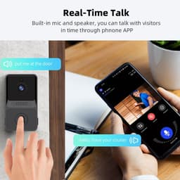 image-Smart Wireless WiFi Doorbell Intercom Video Camera Door Ring Bell
