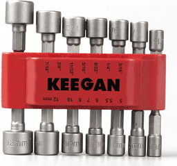image-14 PCS Power Nut Driver Bit Set Quick Change MM & SAE Impact 1/4" Hex