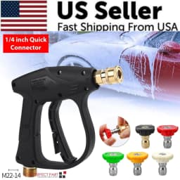 image-1/4" High Pressure Washer Gun 4000 PSI Car Wash Foam Spray Short Wand
