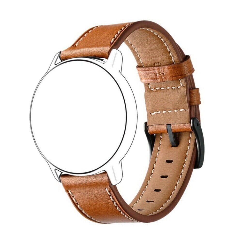 image-18mm 20mm 22mm Classic Genuine Leather Watch Band Strap Quick Release