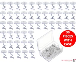 image-50 Pcs Upholstery Tacks Headliner Pins Clear Heads Twist Bed Fabric