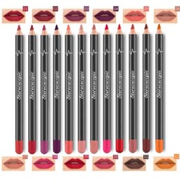 image-12Pcs Women Waterproof Lipstick Long Lasting Matte Lip Liner Pencil