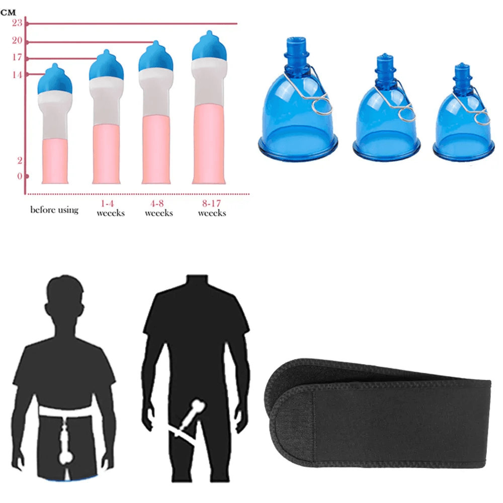 image-Male Extender Penis Stretcher Enlargement Vacuum Cup Enhancement
