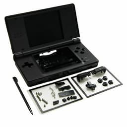 image-Full Replacement Housing Shell Screen Lens Black For OEM Nintendo DS