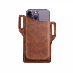 image-Men Cell Phone Belt Pack Bag Loop Waist Holster Pouch Case Leather