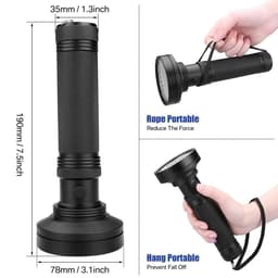 image-UV Ultraviolet Light 100 LED Flashlight BlackLight 395nM Inspection