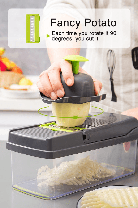 image-15-In-1 Vegetable Fruit Chopper Cutter Food Onion Veggie Dicer Slicer