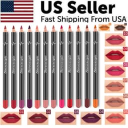 image-12Pcs Women Waterproof Lipstick Long Lasting Matte Lip Liner Pencil