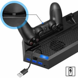 image-PS4 Cooling Station Vertical Stand 2 Controller Charging Dock For
