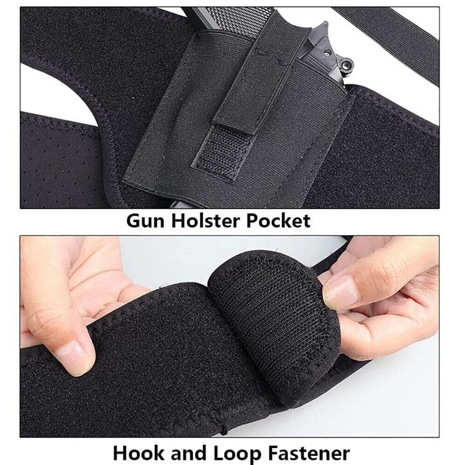 image-Tactical Concealed Carry Shoulder Waist Pistol Hand Gun Holder Holster
