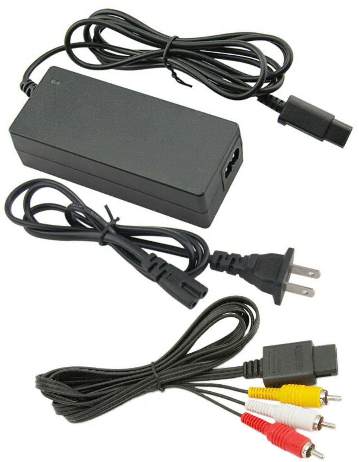 image-AC Adapter Power Supply & Audio Video A/V Cable for Nintendo GameCube