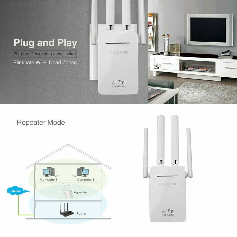 image-1200Mbps WiFi Range Extender Repeater Wireless Amplifier Router Signal