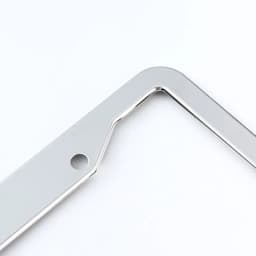 image-2PCS Chrome Stainless Steel Metal License Plate Frame Tag Cover With
