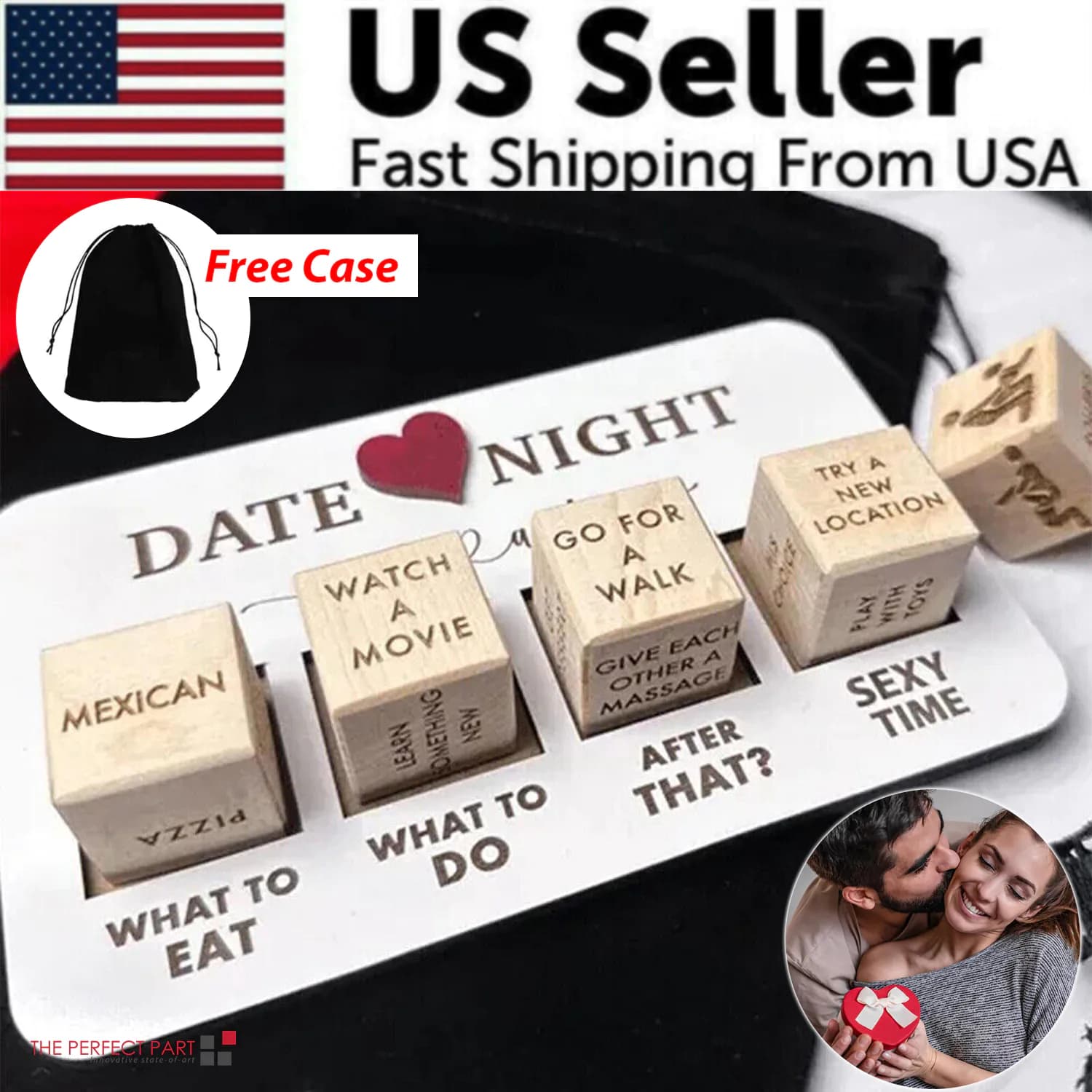 image-Date Night Dice After Dark Edition Date Night Wooden Dice Game For