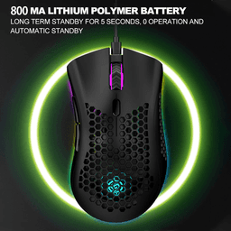 image-Wireless Mouse Gaming Rechargeable Optical Mouse Cordless 7 Color LED