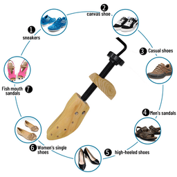 image-2-Way Wooden Adjustable Shoe Stretcher Expander Men Women Boot Size US