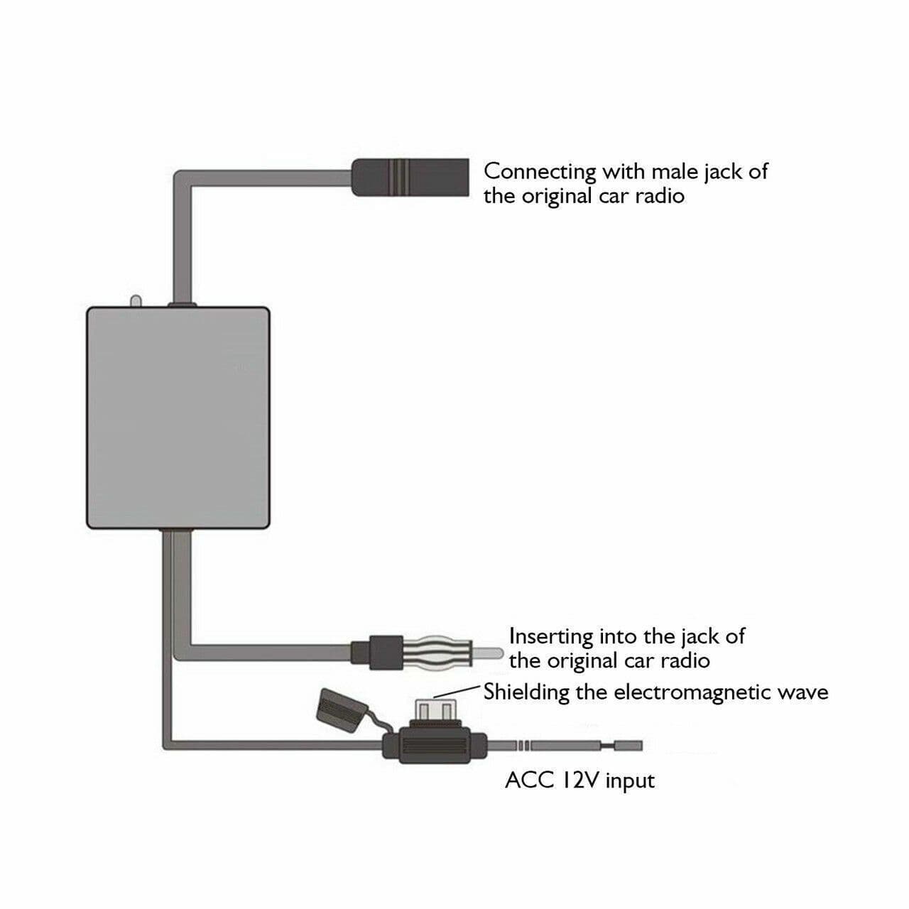 image-Car Auto Stereo FM & AM Radio Signal Antenna Aerial Signal Amp