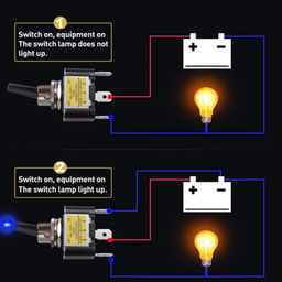 image-3Pcs 12V 30A Blue LED Light Toggle Rocker ON/OFF Switch 3Pin Marine