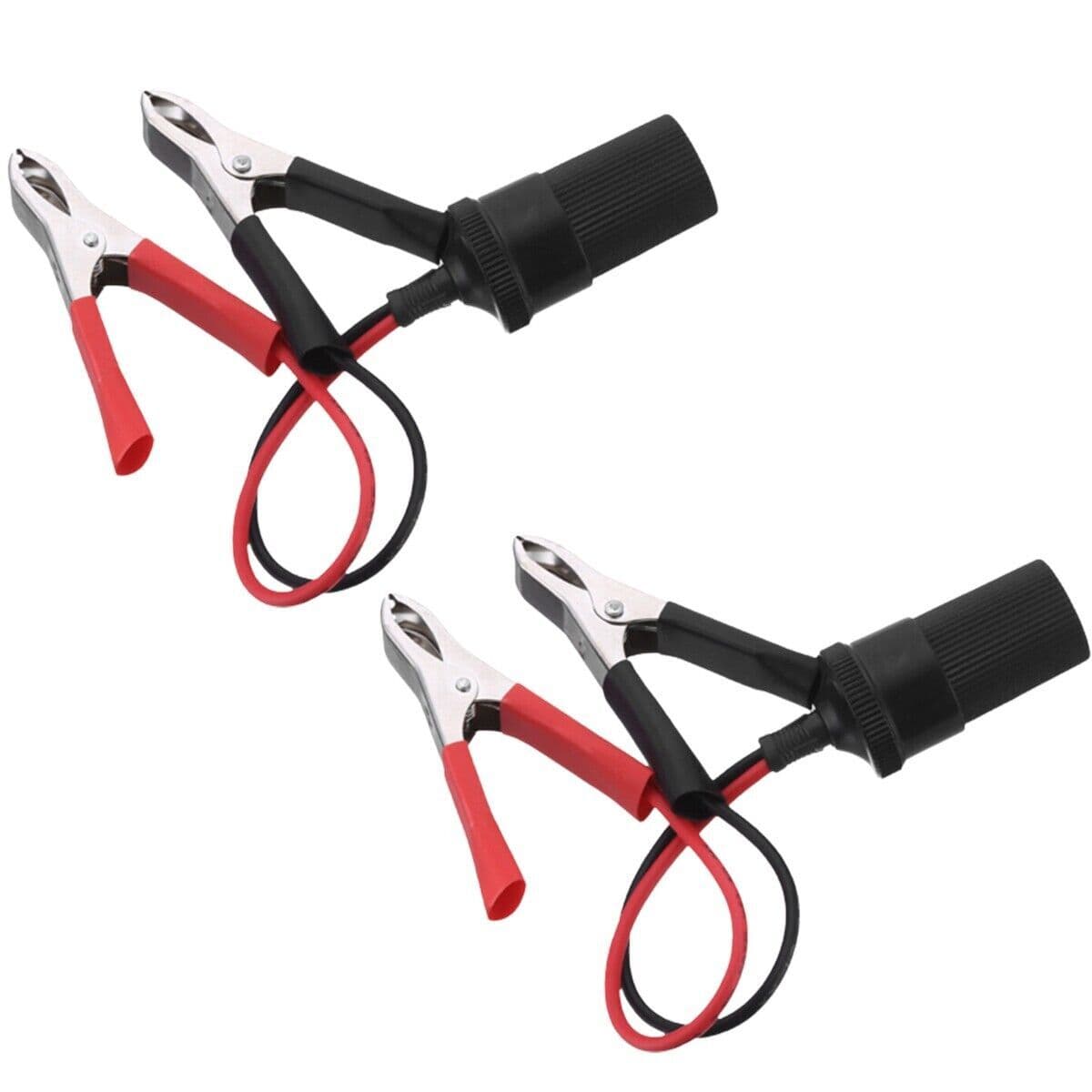 image-2PCS Car Battery Alligator Clamp Clip Cigarette Lighter Power Adapter