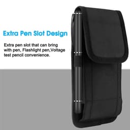 image-Vertical Cell Phone Holster Pouch Wallet Case With Belt Clip For