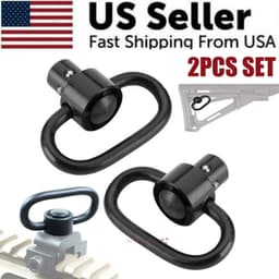 image-2PCS Heavy Duty Flush Push Button Quick Detach 1.25" Rifle QD Sling