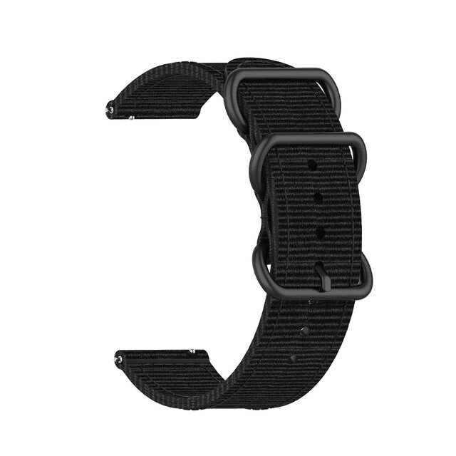image-18mm 20mm 22mm Durable Military Woven Nylon Wrist Watch Band Quick