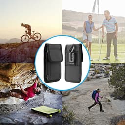 image-Vertical Cell Phone Holster Pouch Wallet Case With Belt Clip For