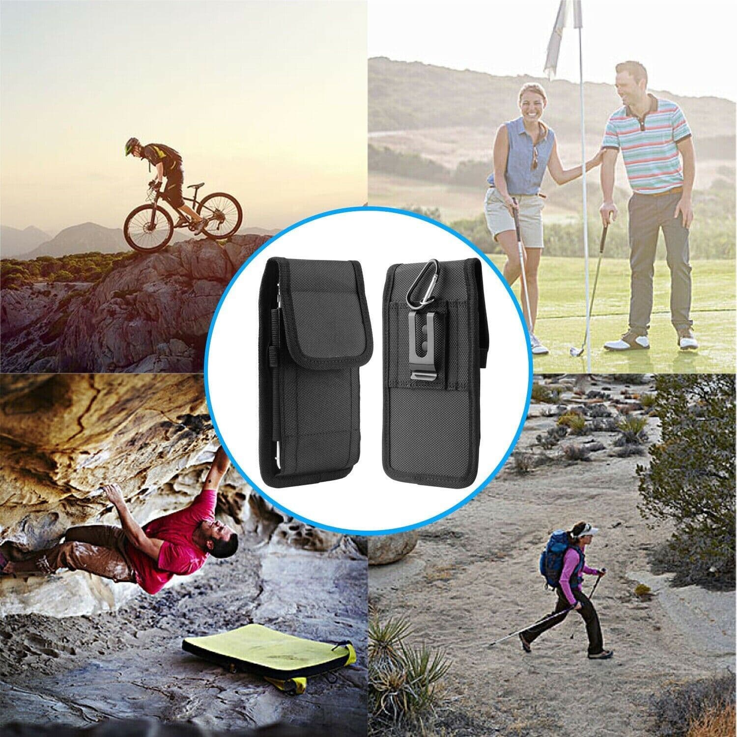 image-Vertical Cell Phone Holster Pouch Wallet Case With Belt Clip For