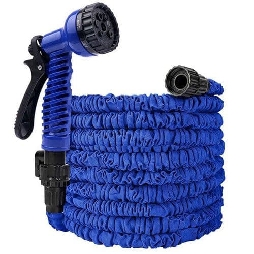 image-Expanding Expandable Flexible Garden Water Hose w Spray Nozzle 25, 50,