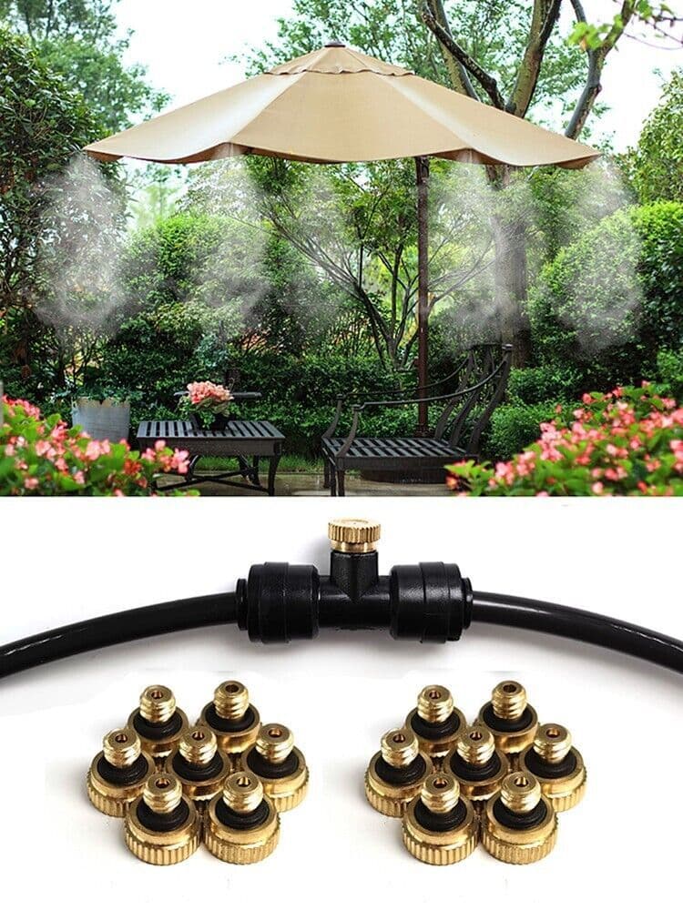 image-20x Brass Misting Nozzles Mister Sprinkler Outdoor Cooling System