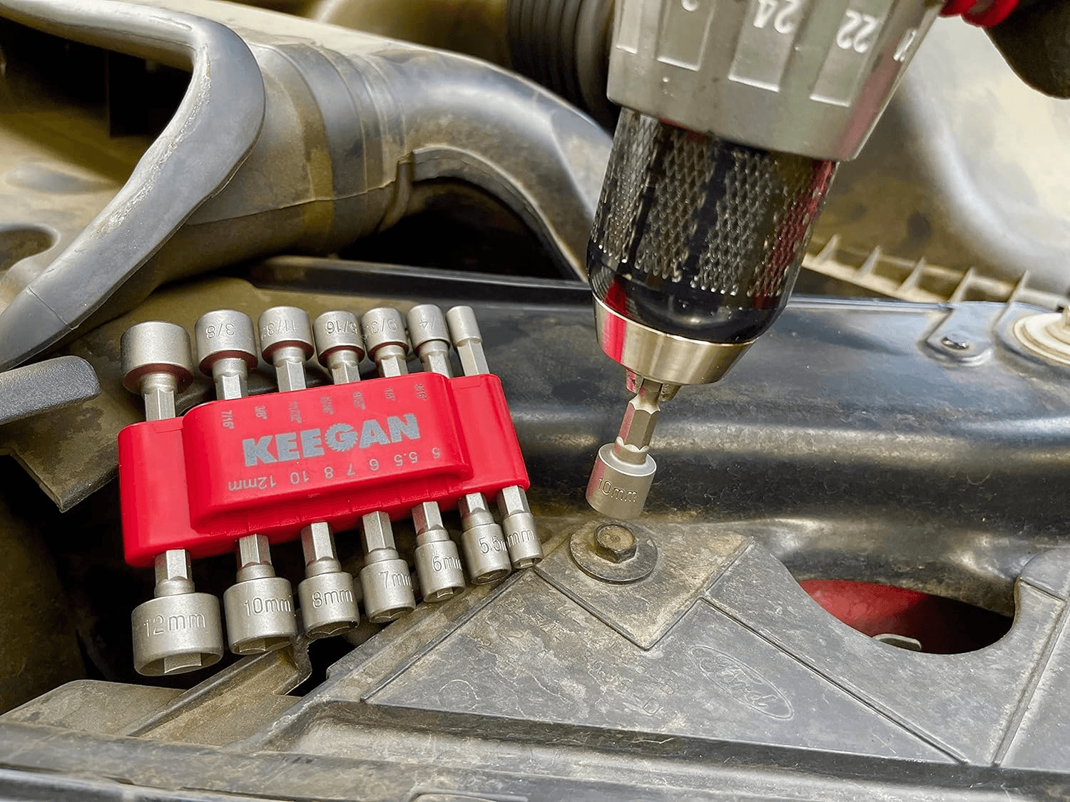 image-14 PCS Power Nut Driver Bit Set Quick Change MM & SAE Impact 1/4" Hex