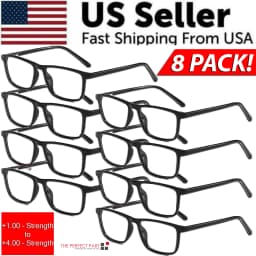 image-Reading Glasses Mens Womens Unisex Readers Eyeglasses 8 Pack Glasses