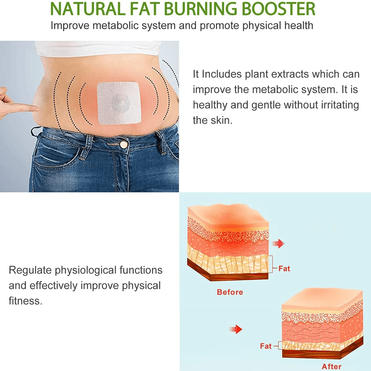 image-60PCS Slim Patch Weight Loss Slimming Diets Pads Detox Burn Fat