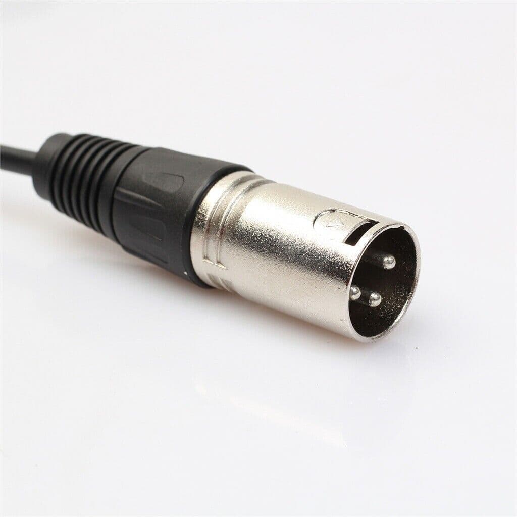 image-3Pin XLR Female Jack To Dual 2 Male Plug Y Splitter Cable Adapter