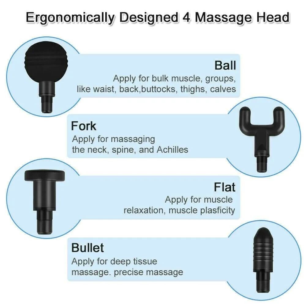 image-Massage Gun Percussion Massager Deep Tissue Muscle Vibrating Relaxing