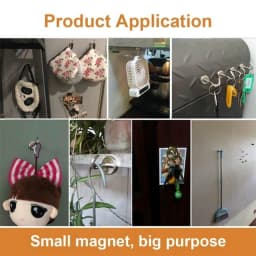 image-10 Pack Dia Strong Magnetic Hook Hanger N52 Neodymium Clamping Magnet