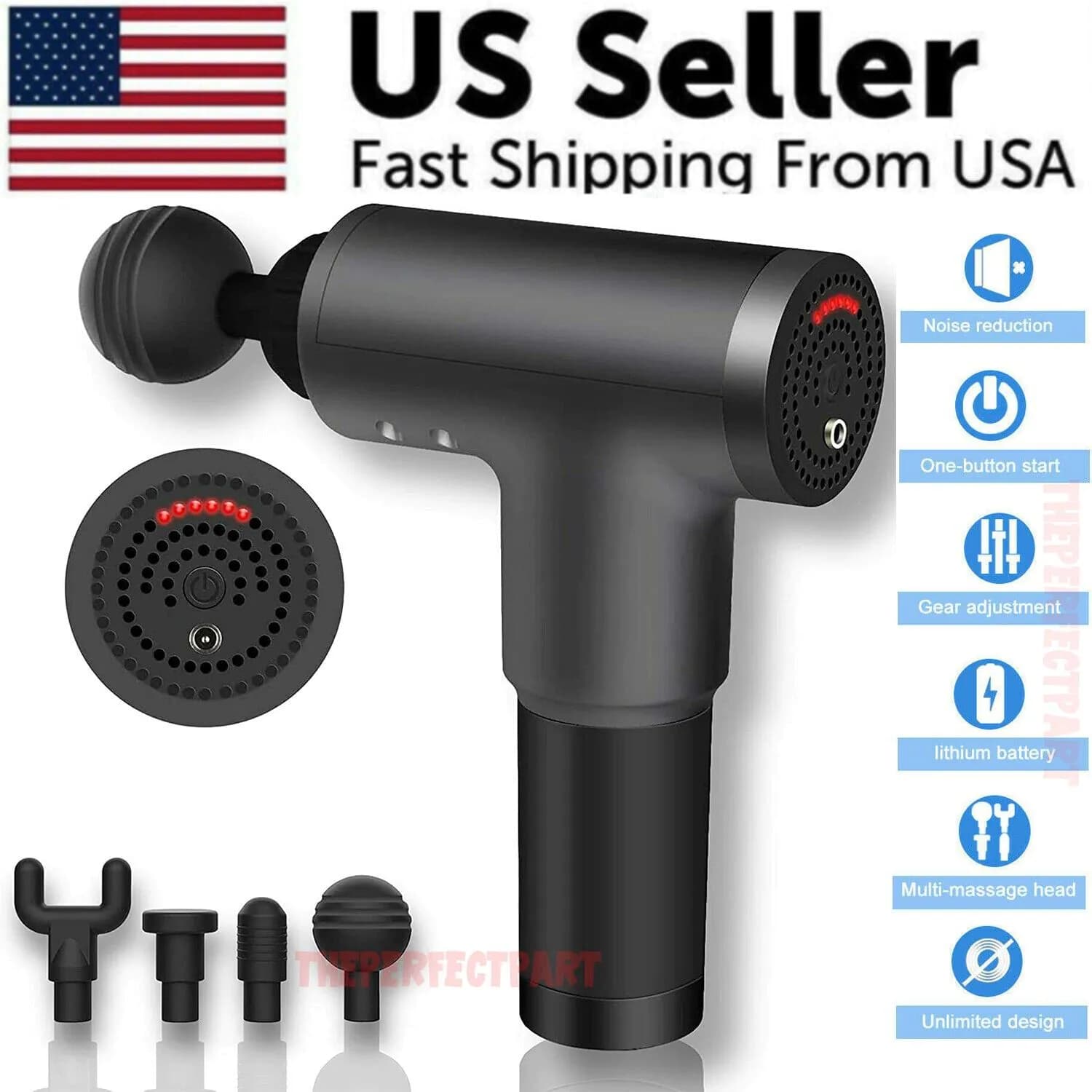 image-Massage Gun Percussion Massager Deep Tissue Muscle Vibrating Relaxing