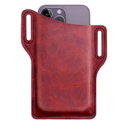 image-Men Cell Phone Belt Pack Bag Loop Waist Holster Pouch Case Leather